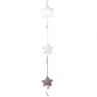 Baby's Only Zopf Girlande 3 Sterne in taupe-beige-weiß 80x14 cm