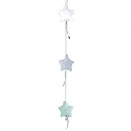 Baby's Only Zopf Girlande 3 Sterne in mint-grau-weiß 80x14 cm