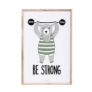 Bloomingville Wandbild mit Rahmen Be Strong 40x60cm