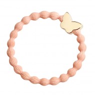 By Eloise Haargummi Armband Butterfly peach