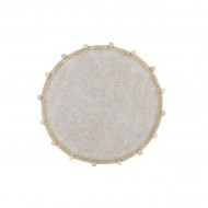 Lorena Canals waschbarer, runder Teppich 'Bubbly' in creme/gel...