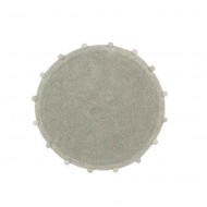 Lorena Canals waschbarer, runder Teppich 'Bubbly' in olive/cre...
