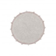 Lorena Canals waschbarer, runder Teppich 'Bubbly' in creme/ros...