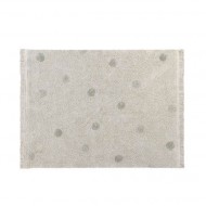 Lorena Canals waschbarer Teppich 'Hippy Dots' in creme/olive 120x160cm