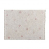 Lorena Canals waschbarer Teppich 'Hippy Dots' in creme/rosa 120x160cm