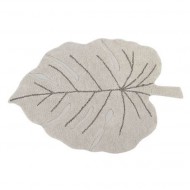 Lorena Canals waschbarer Teppich 'Monstera Leaf' in cremeweiß 120x180cm