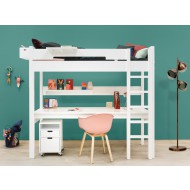 Bopita Mix&Match Combiflex Hochbett XL 90x200cm mit  gerader Treppe - Schreibtischplatte optional