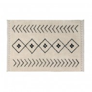 Lorena Canals waschbarer Teppich 'Bereber Rhombs' in natur/ schwarz 140x210cm