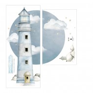 Dekornik Wandsticker Leuchtturm "Porticello", 90x120cm