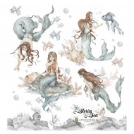 Dekornik Wandsticker Meerjungfrauen "Stories from the Sea", 70x65cm - einzeln klebbar