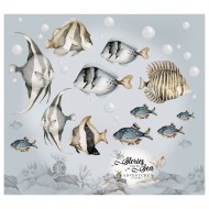 Dekornik Wandsticker Fische "Stories from the Sea", 67x75cm - einzeln klebbar
