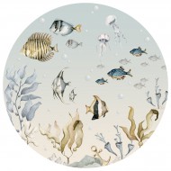 Dekornik Wandsticker XL Unterwasserwelt "Sea World in a circle" Ø150cm