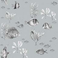 Dekornik Tapete Fische schwarz-weiß 50x280cm