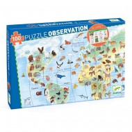 Puzzle 'Tiere der Erde' von Djeco - 100 Teile