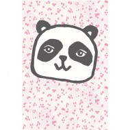 Eijffinger "Wallpower Junior" Wandbild mit Panda in schwarz/weiß/rosa 280x186cm