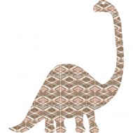 Tapetendinosaurier in braun mit Muster