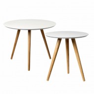 Bloomingville Tischset weiß/Bambus - AUSSTELLUNGSSTÜCK