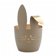 Giftcompany Windlicht 'Hase mit Knickohr' in sandstone/gold