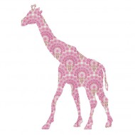 Tapetengiraffe 030 in rosa-lila