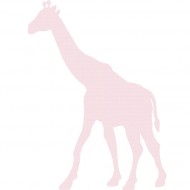 Tapetengiraffe 121 in rosa mit weißen Punkten