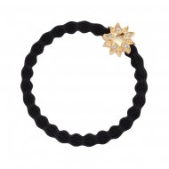 By Eloise Haargummi Armband Gold Diamante Sun