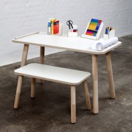 AUSSTELLUNGSSTÜCK Pure Position Growing Table – KOMPLETT mit Bank und Zubehör in weiß