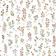 Lilipinso Vliestapete "Wildblumen" in grün/rot/weiß