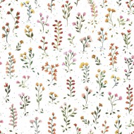 Lilipinso Vliestapete "Wildblumen" in grün/rot/weiß