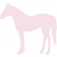Tapetenpferd 121 in rosa mit weißen Punkten