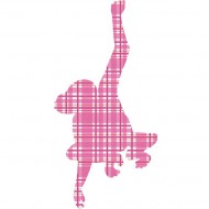 Tapetenaffe 200 in pink  kariert