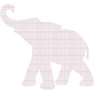 Babyelefant 204 in rosa kariert