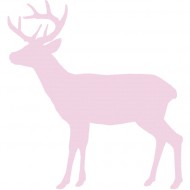 Tapetenhirsch in rosa Glitzer