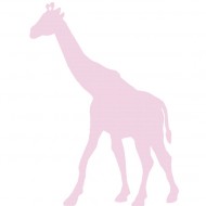 Tapetengiraffe 0197 in rosa Glitzer