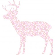 Tapetenhirsch in rosa