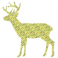 Tapetenhirsch in grün