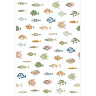 Inke XL Wandbild Fische weiß 200x300cm