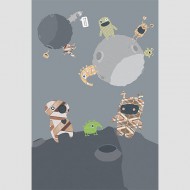 Inke XL Wandbild Funny Monster 200x280cm