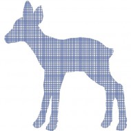 Tapetenreh 205 dunkelblau kariert