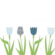 Inke Tulpen 4er-Set in Blautönen