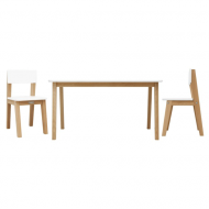 Bopita Ivar Spielset mit rechteckigem Tischund 2 Stühlen in weiß/Buche 