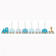 Jabadabado Geburtstagszug mit Kerzenhaltern in blau