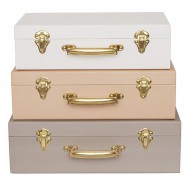 Jabadabado Koffer-Set 3-teilig in beige