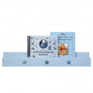 Kids Concept Bücherleiste 70cm in hellblau mit Sternen