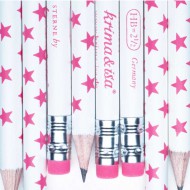 Krima & Isa Bleistift Sterne pink