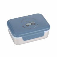 Lässig Edelstahl Brotdose Adventure Traktor blau 