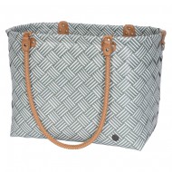 Handed By Saint-Maxime Stripes - Weekender Bag 36x43x25cm in sage green 