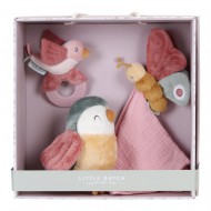 Little Dutch Geschenkset 3-tlg. "Flowers & Butterflies" pink/bunt