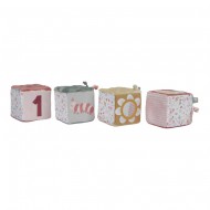 Little Dutch Stoffwürfel-Set 4-tlg. "Flowers & Butterflies" pink/bunt