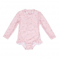 Little Dutch Langärmeliger Badeanzug 74/80 mit Rüschen Little Pink Flowers