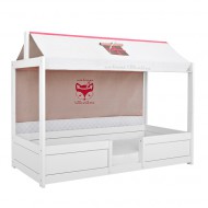 LIFETIME 4-in-1 Bett inklusive Stoffdach und Rückwand Wild Child - Bett in weiß, white wash oder grey wash